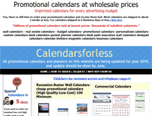 Tablet Screenshot of calendarsforless.com